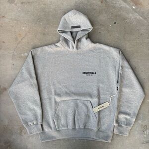Fear of God Essentials Light Gray Hoodie